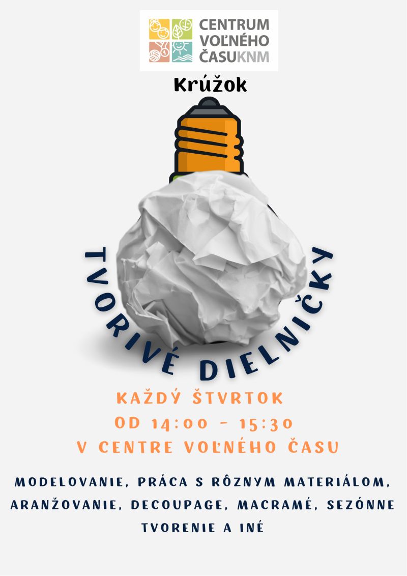 Plagát tvorivé dielničky