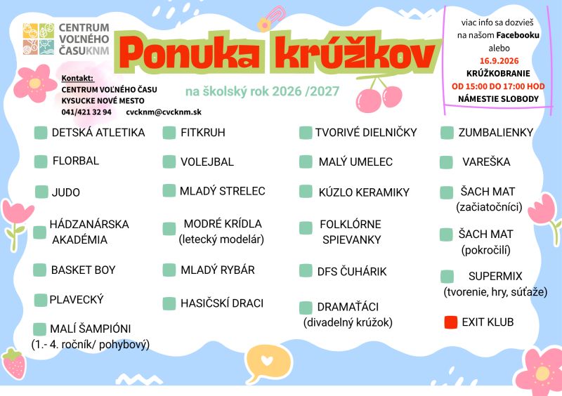 Plagát krúžky